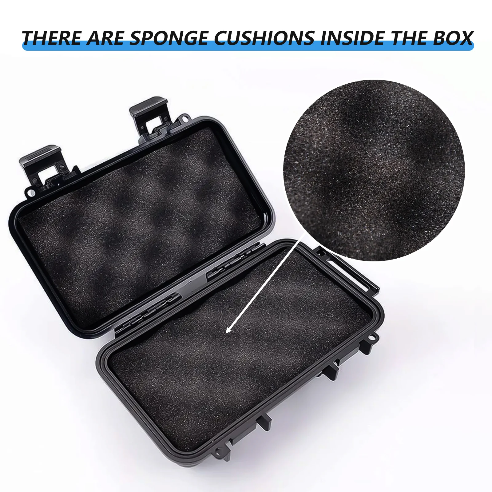 Professional Tool Box with Sponge Portable Plastic Tool Case Crushproof   Suitcase Tool Box for Camping Fishing Hiking Storage