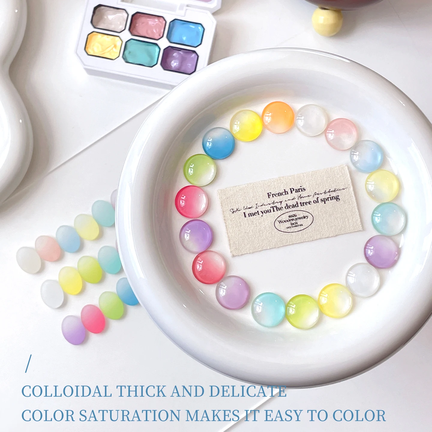 Kaniu 6 couleurs Monet jardin tapotement Gel patter colle 4 en 1 peinture couleur classement tremper Gel UV Semi Permanent pour Salon de manucure