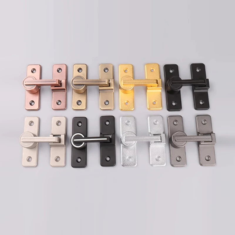 

1PCS 90°-180° Luminous Latch Indoor Metal Door Buckle Bathroom Door Lock Sliding Door Lock Wooden Door Burglar Barn Door Buckle