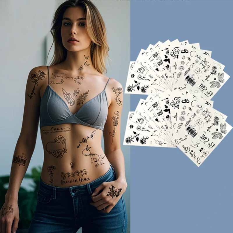 

Временные татуировки наклейки цветы бабочки переноса воды татуировки наклейки лицо рука мальчик искусство ложные татуировки поддельные татуировки
