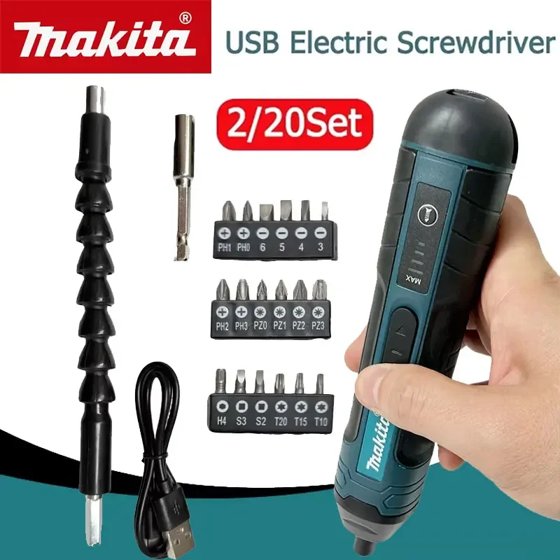 Makita Torque Adjustment Straight Handle 3.6V Electric Screwdriver Multi-function Disassembly Screw with Lithium Battery Drill
