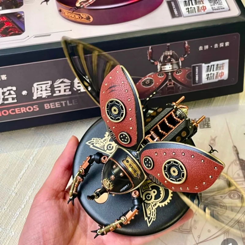 Rokr Hammerhead Shark 3d Puzzle Mechanical Species Cyberpunk Diy Handmade Assembly Toy Mecha Model Birthday Gift For Boys view 3
