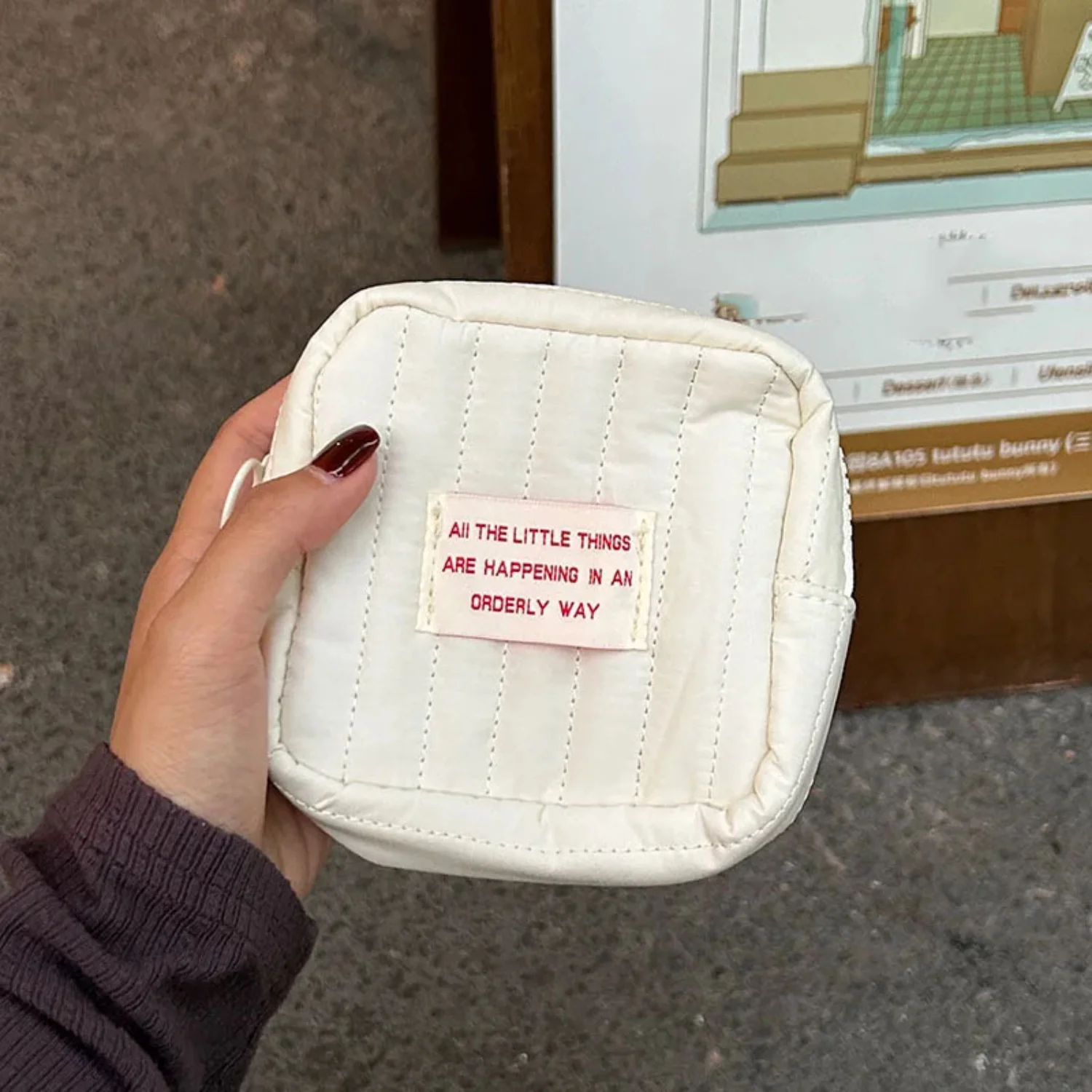 

Simple and Practical Mini Zipper Pouch - Small Cosmetic Toiletry Bag Coin Purse, Makeup Travel Organizer Portable