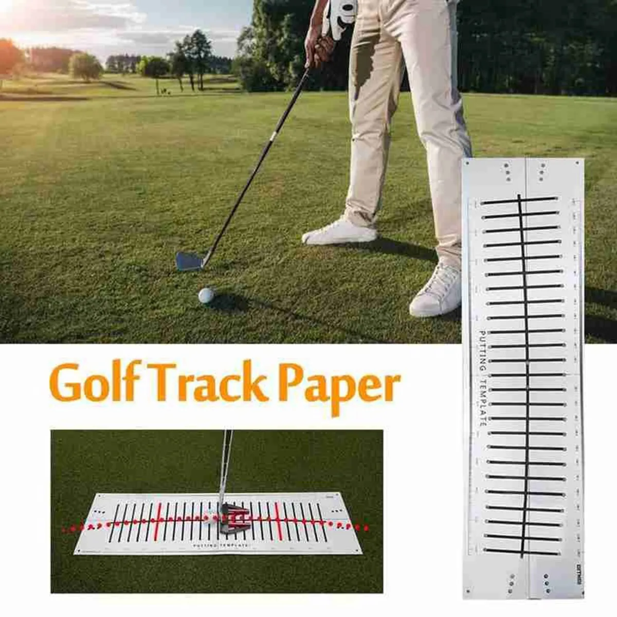 

【Supernew】Golf Putter Putting Mat Trainer Indoor Putting Green Pad Equipment Golf Hitting Aiming Line Training Aids Blanket Kit