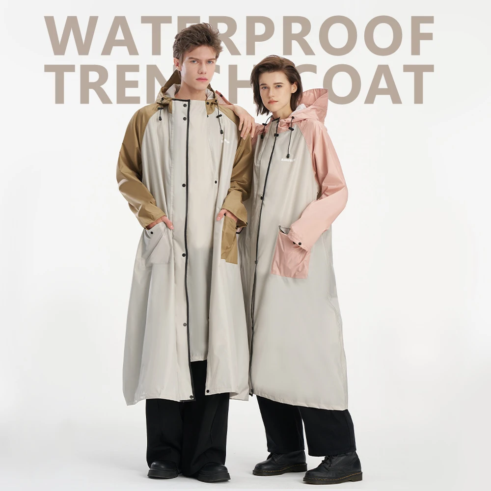 

Длинное дождевое пончо для взрослых, утолщенный модный плащ, водонепроницаемая дождевик, мотоциклетный плащ для езды на велосипеде