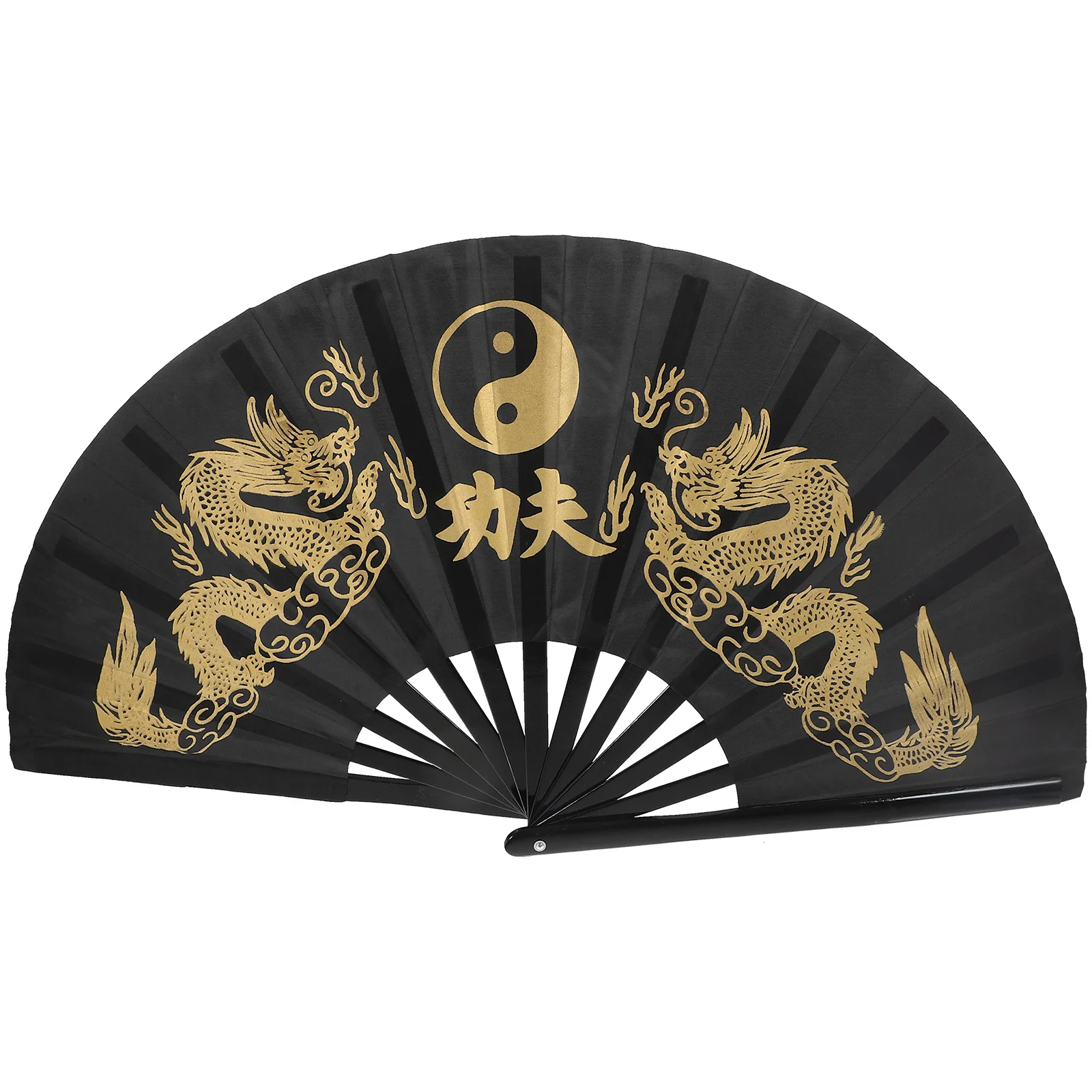 

Chinese Vintage Folding Handheld Decorative Dance Party Prop Gift Retro Metal Fan For Women Decor Kung Fu Fan