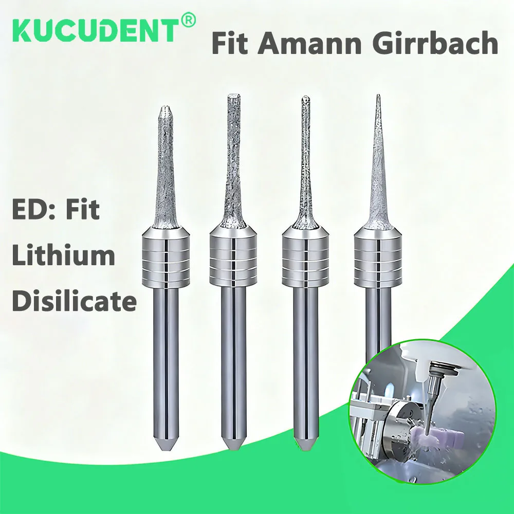 

Dental Lab Milling Bur Fit Amann Girrbach Glass Ceramic Special for Lithium Disilicate 0.5 1.0 1.4 1.8mm Dentist Grinding Tool
