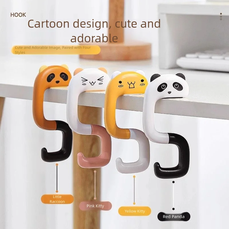

Cute Animal Hook Travel Hanging Decorative Table Purse Bag Hooks Wall Hanger Holder Portable Handbag Hanger Plastic Bag