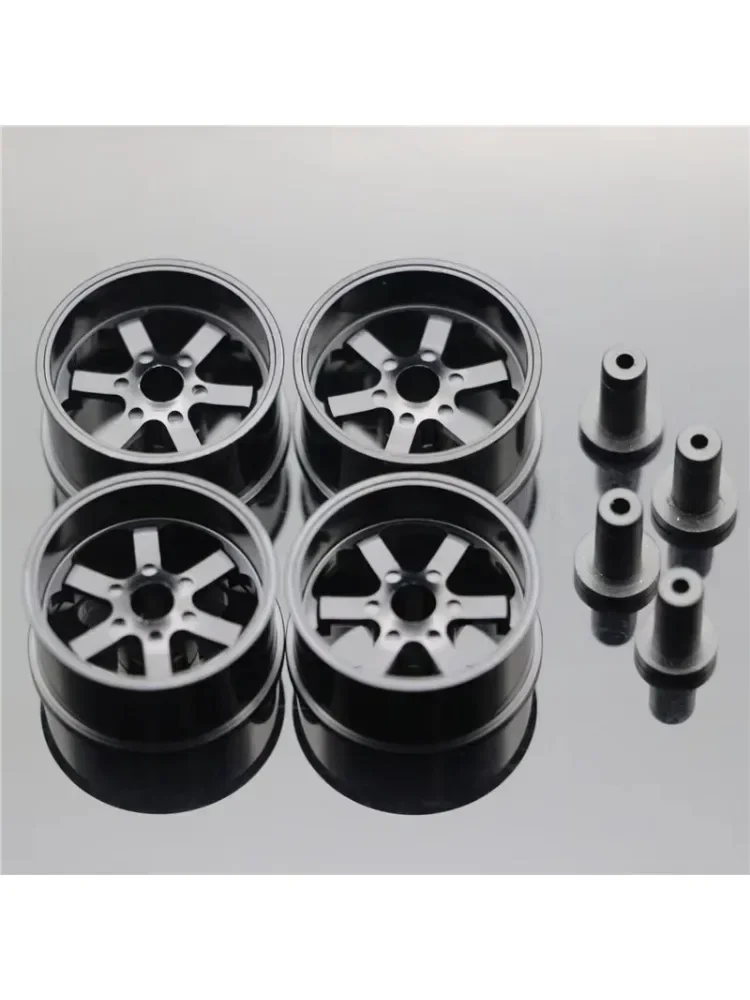 Roues légères de diamètre moyen, pièces faites maison pour Tamiya MINI 4WD, roue colorée avec disque en aluminium L005, 1 ensemble/lot