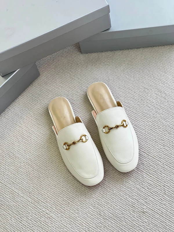 Withered Commuter Casual Genuine Leather Loafers Women Office Ladies French Fashion Mules Flat Shoes Autumn New Shoes