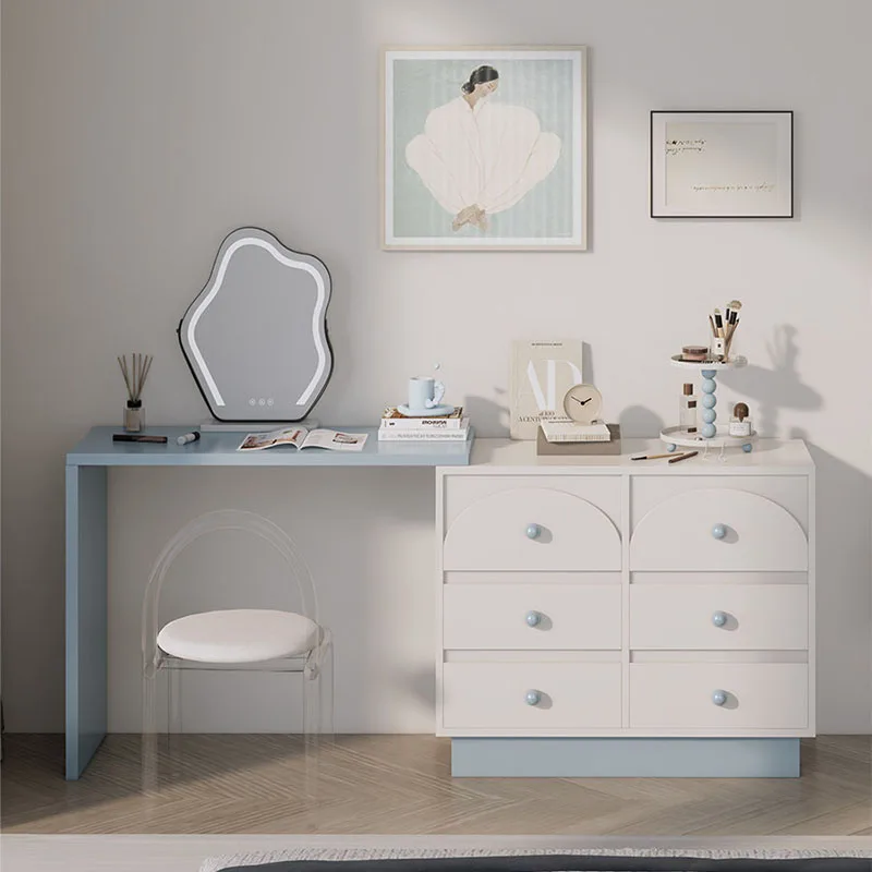 Modern Comfortable Vanity Table Makeup Storage Closets Organizer Dressing Table Cosmetics Drawers Vestidores Trendy Furniture