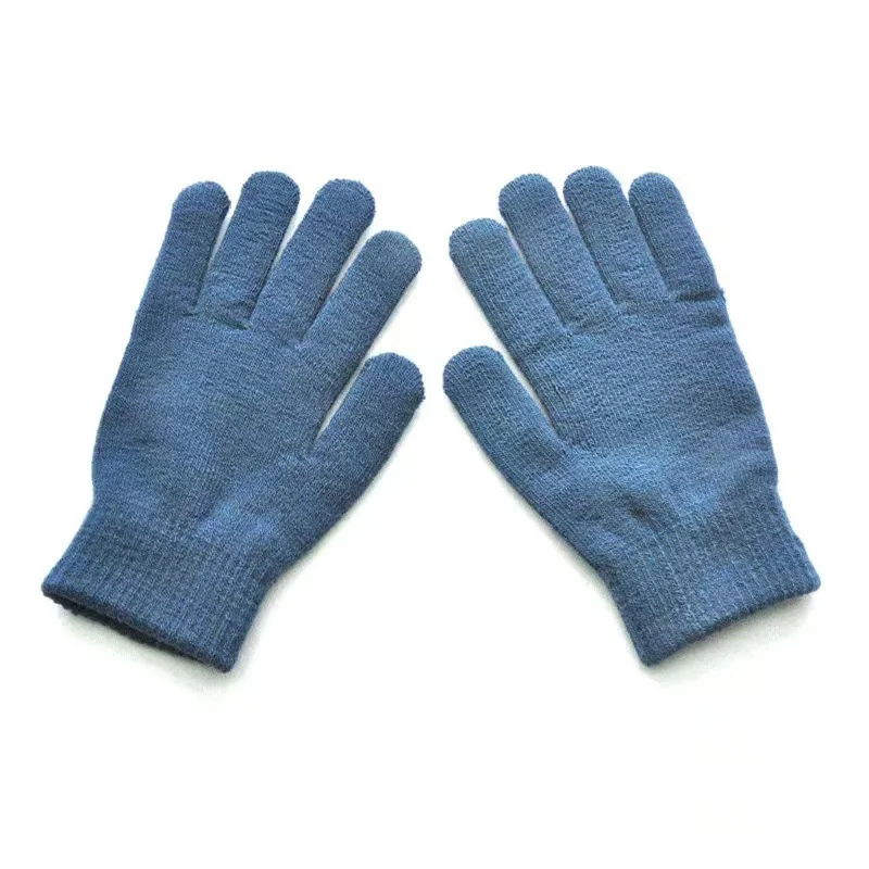 Damen-Vollfinger-Handschuhe, Winter-Damen-Strickhandschuhe, Fäustlinge, einfarbig, für tägliches Sporttraining, Laufen