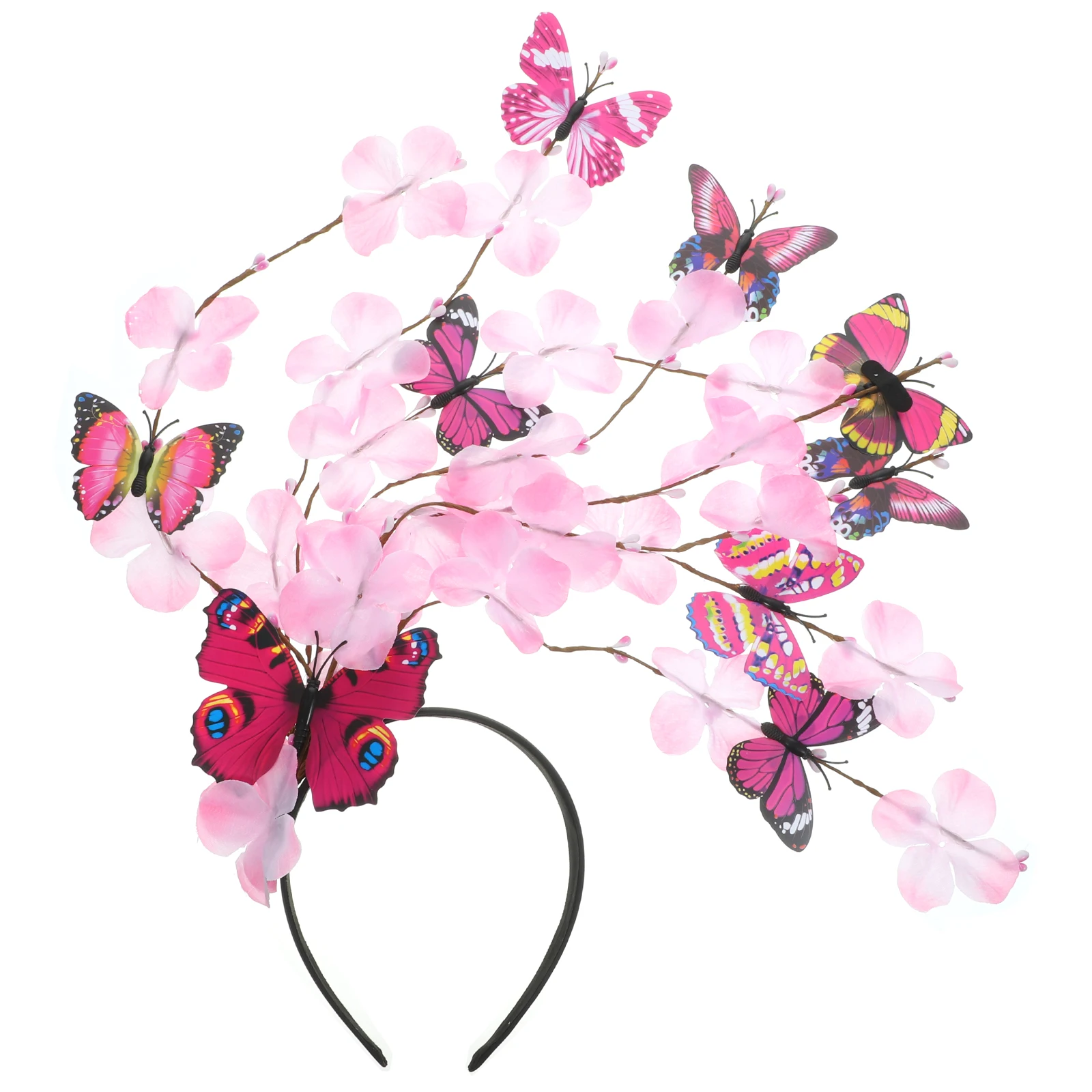 

Butterfly Headb Women Blue Plastic Butterfly Headb For Girls Fashionable Fascinator Hair B for Party Tea Girls Accessories