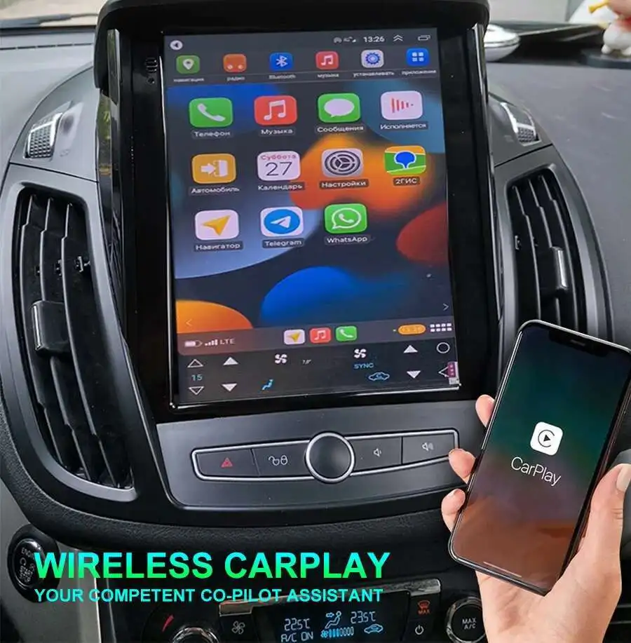 For Ford Kuga C-Max 2014 2013 2012 Tesla Radio Android 13 Stereo GPS Car Multimedia Audio Player Network Navigation IPS SCREEN