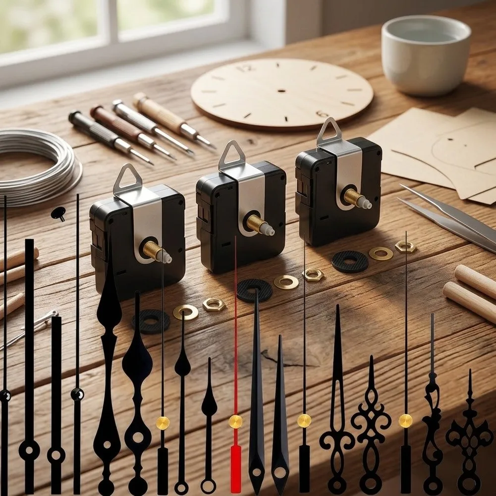 3 Sets Silent Quartz Clock Movement Kit With 6 For DIY Wall Clock Repair Home Decoration Craft Tools