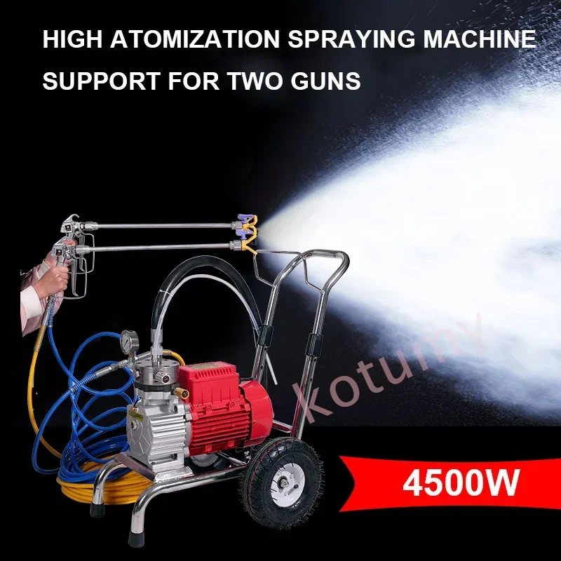 5200W High-Pressure Electric Airless Paint Sprayer Machine Multi-Purpose Home Improvement Tool for Smooth Finishes