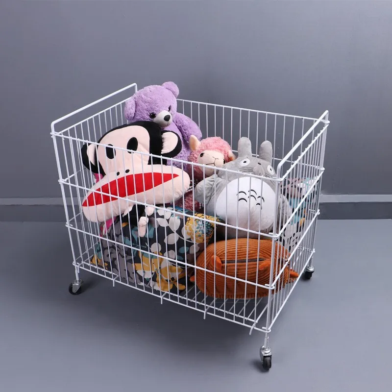 Reinforced clothing cage, with casters, removable clothing display rack, promotional iron frame, metal mesh frame