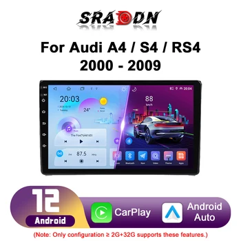 For Audi A4 B6 2002 2003 2004 2005 2006 2007 2008 2009 Car Radio Android Automotive Multimedia Player GPS Navigation Carplay QLED Touch Screen Auto Stereo