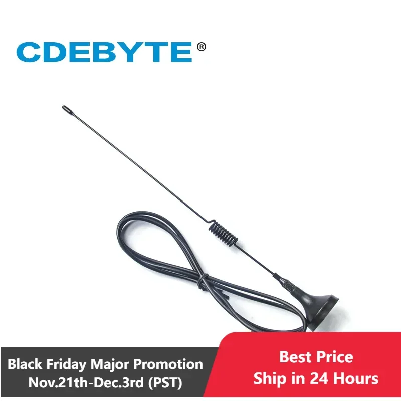 CDEBYE TX868-XPL-100 Wifi Antenna 868MHz 3.5dBi High Gain Omnidirectional SMA Interface Magnetic Base 1m Feeder Aerial Antena