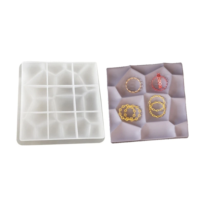 

Silicone Crafting Molds Water Cube Trays Mold Jewelry Display Dish Mould Cake Tray Fruit Platters Molds DIY Table Decors