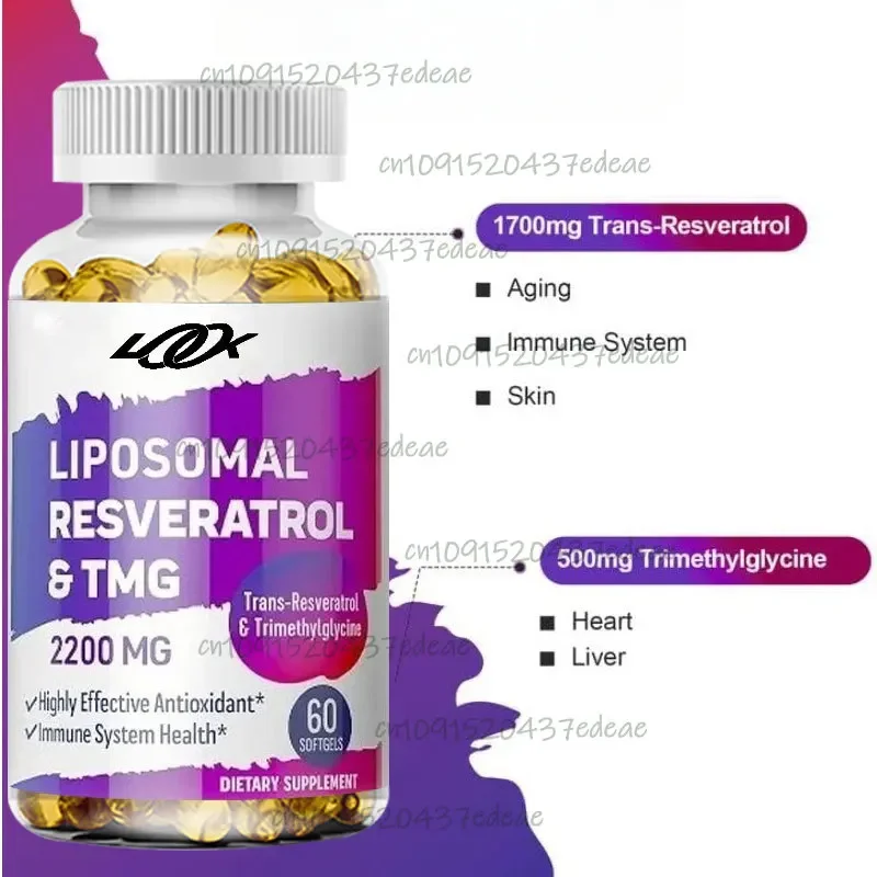 

Липосомальный реавертрол и добавка ТМГ, 2200 мг, антиоксидант, иммунная система, здоровье кожи и общего здоровья, 60 мягких желатиновых капсул