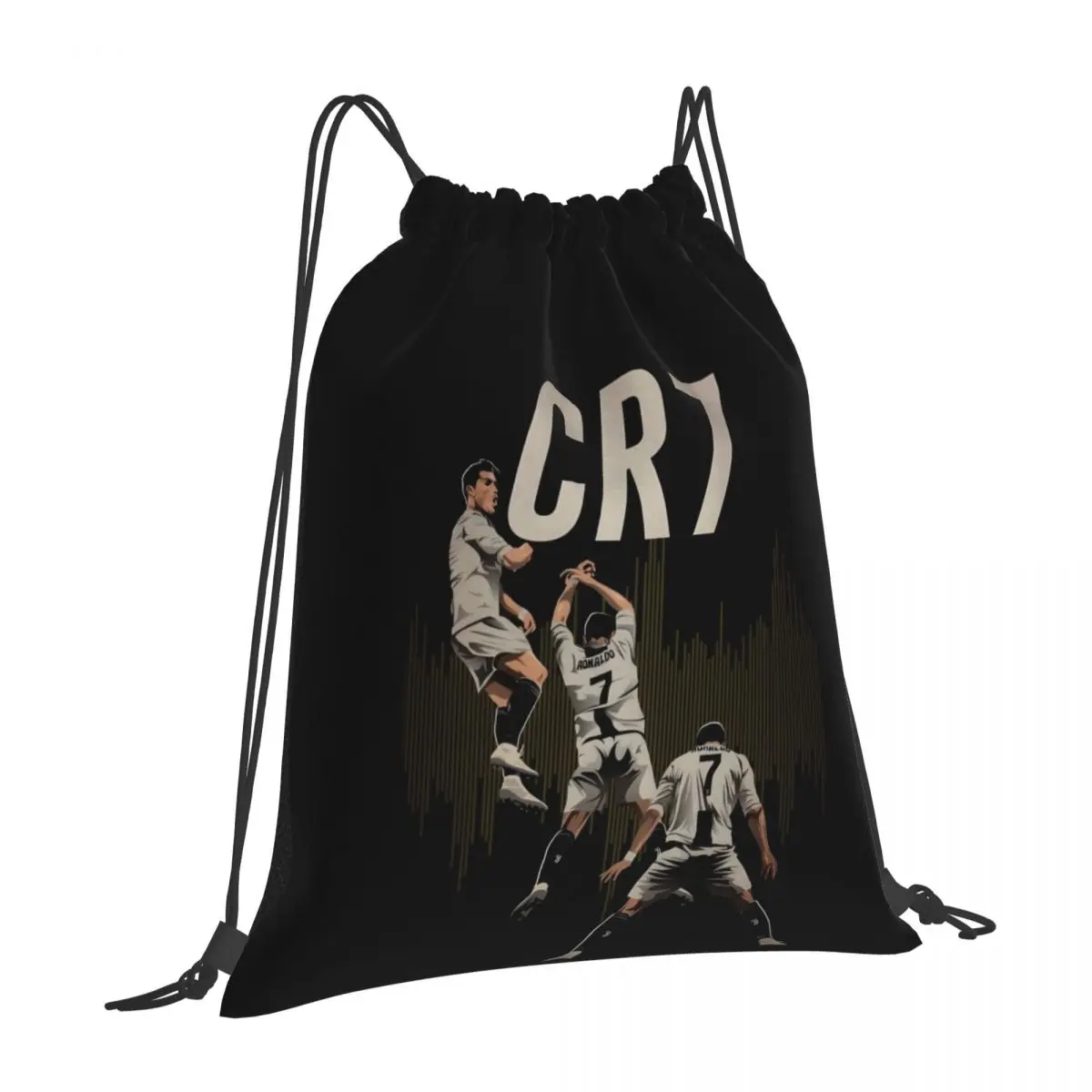 CR7-Cristiano-Ronaldo Bags Custom Pattern Logo Drawstring Bag Travel Backpack Student Storage Bag School Bag