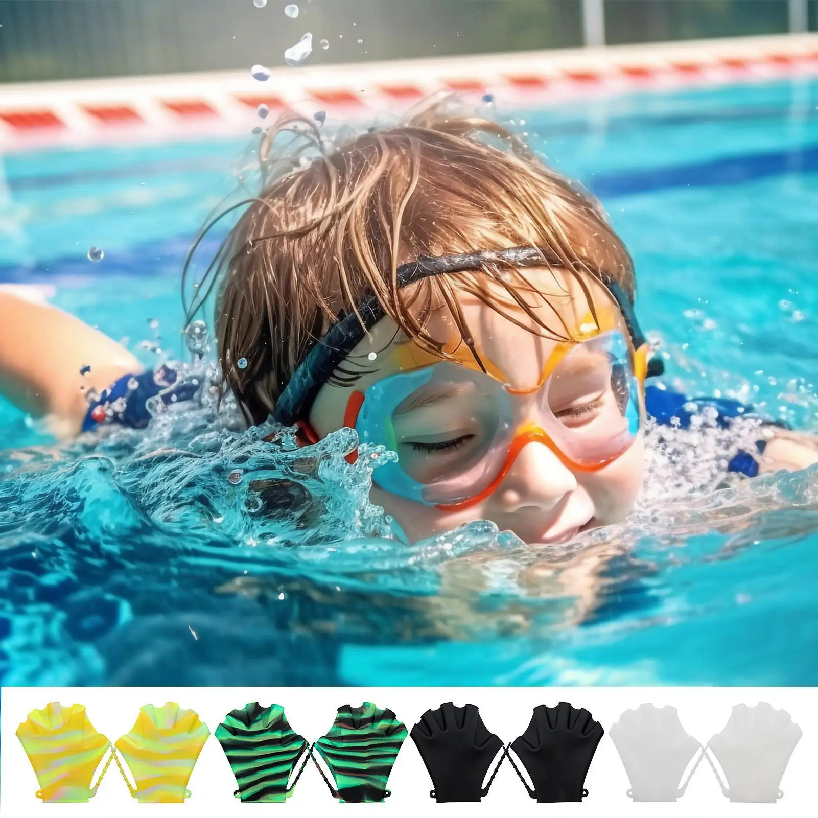 

Перепончатые перчатки для плавания, тренировочные перчатки для плавания Aqua Fit, силиконовое противоскользящее оборудование, водонепроницаемое фитнес-устройство для водных упражнений