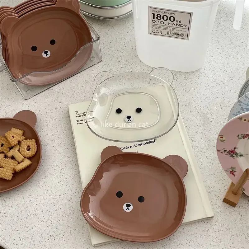 1 Pcs Lovely Bear Food Storage Tray Dried Fruit Snack Plate Appetizer Serving Platter for Party Candy Pastry Nuts Dish