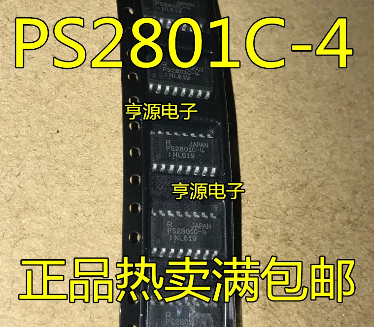 10PCS New Original PS2801-4 PS2801C-4 SOP-16