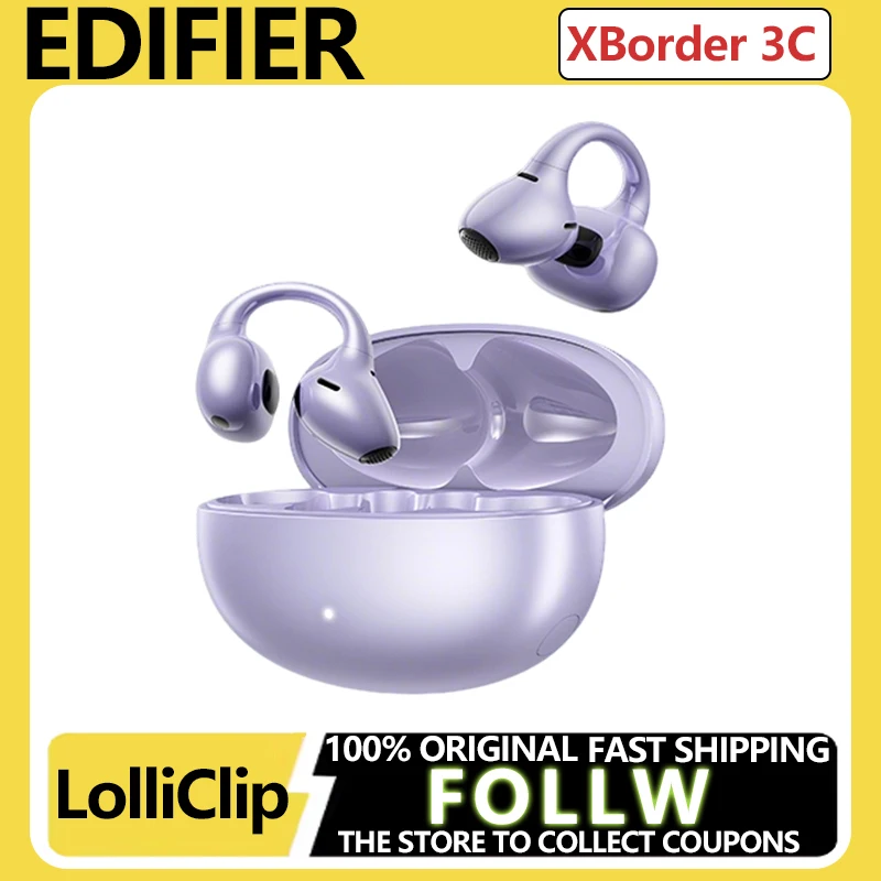 

Edifier LolliClip AI Ear Clip Bluetooth Earphone Open Active Noise Reduction 96Khz Sampling Ergonomics Long Battery Life Earbuds