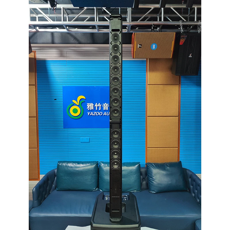 In-stock 2000w With DSP Professional Plastic Lightweight Powered PA Array System Slim Active Column Speaker