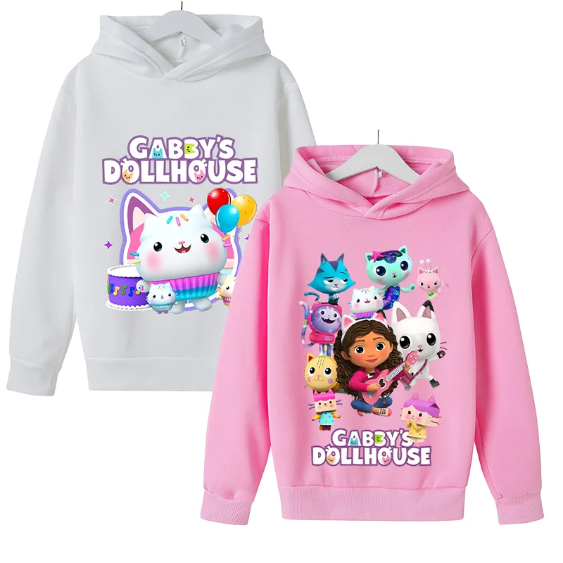 2025 New Gabby Dollhouse Girl Hoodie Child Sweatshirts Spring Top Fashion Casual Baby Pullover Outwear Kid Clothes Birthday Gift