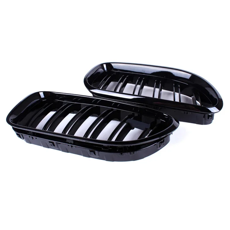 For BMW 6 Series F06 F12 F13 M6 Gloss Black Grill Front Bumper Kidney Grille Racing Grills 2012-2017 Double Slat Accessories