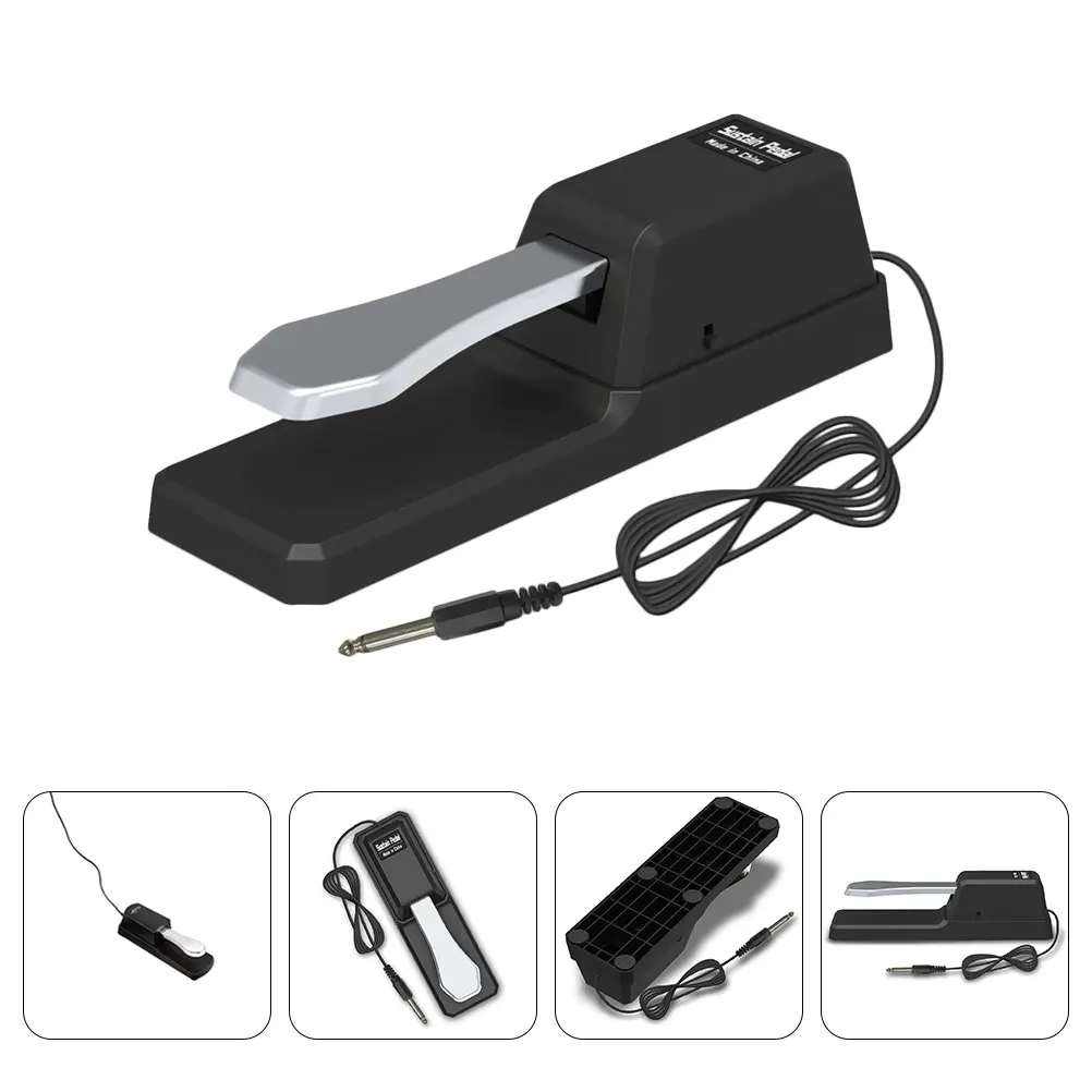 

Sustain Pedal Round Hole Piano Foot Electronic Portable Accessory Metal Practice Tool