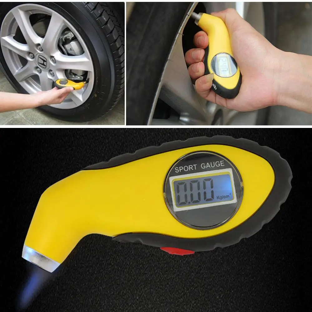 1-10PCS Keychain Style Tire Gauge Digital LCD Display 2-150 PSI Car Tyre Air Pressure Tester Meter For Car Auto Motorcycle Tool