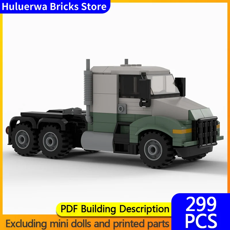 

Модель городской автомобиль MOC, строительные кирпичи, сверхмощный грузовик, модульная технология, детские праздничные подарки, сборка игрушек, костюм