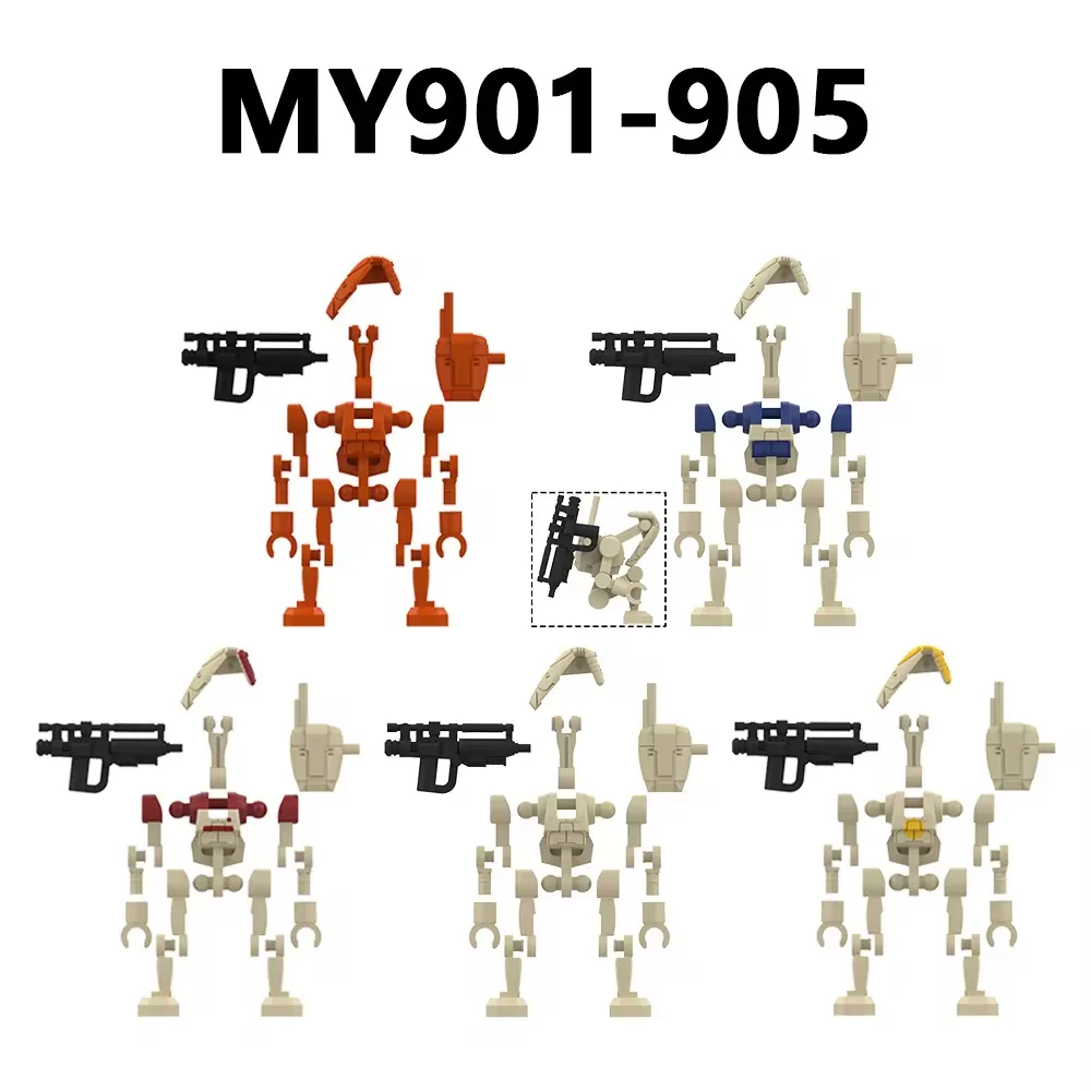 Building Block Warrior Model Assembly Action Doll, War Clone Command Robot Assembly Building Block Set, Pilot Robot, Gift Toy