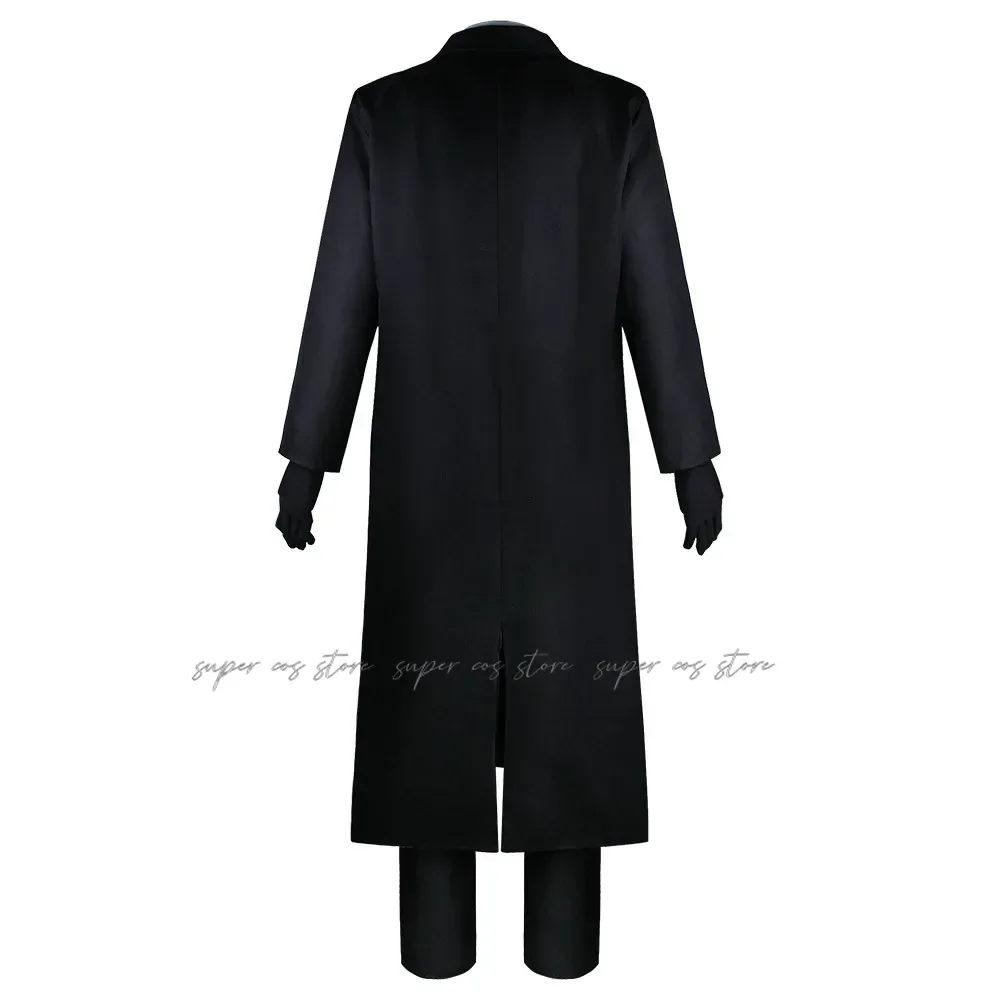 Anime Bungo Stray Dogs Osamu Dazai Cosplay Port Mafia Full Set Black Trench Coat Wig Shirt Tie Christmas Party Anime Clothes