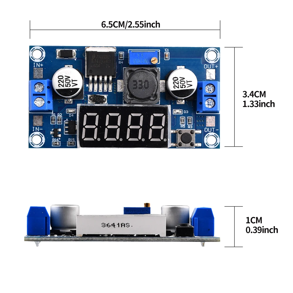 LM2596S DC-DC Réglable Alimentation Régulée Abati eur Technologie DC4-40V à DC2-36V Buck Convertisseur LCD Affichage Tension Courant