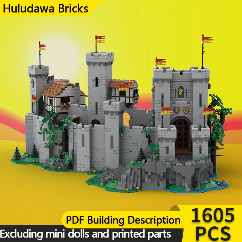 

Medieval Castle Model MOC Building Bricks Rock Brick Castle Modular Technology Children Holiday Gifts Assemble Toys Suit