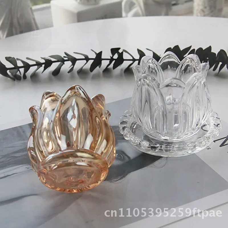 Vintage Glass Candle Holder Tu - đánh giá và giá Amber Jar Candle