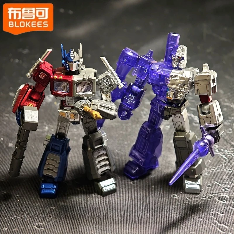 BLOKEES Transformers Galaxy Version 09, série Block Man, Optimus Prime, Megatron, modèle mobile à assembler, blocs de construction, jouets, cadeaux.