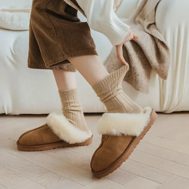 1-5Pairs المرأة الكشمير جوارب من الصوف. سميكة الدافئة مضلع متماسكة ترهل الجوارب لخريف وشتاء هدية الكريسماس المثالية #3