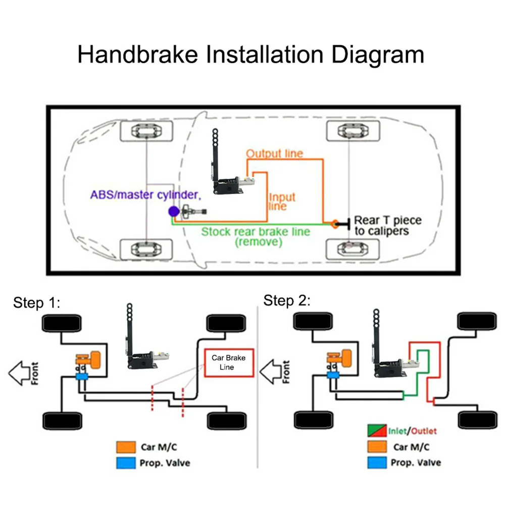 Car Modification Fittings Hydraulic Hand Brake Racing Drift Hydraulic Competitive Handbrake 340mm