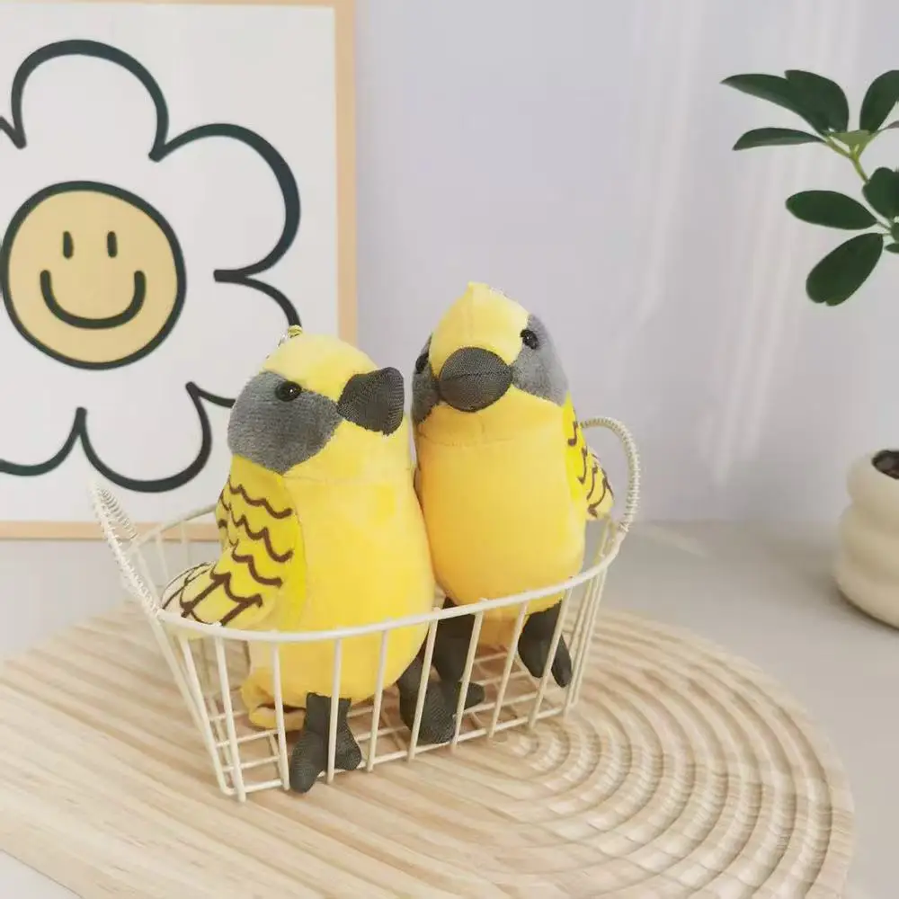 14 cm simulierte gelbe Oriole Stofftier gefüllte Plüschtierfigur Cartoon Anime niedliche Kindergeburtstagsgeschenk lustige Puppe