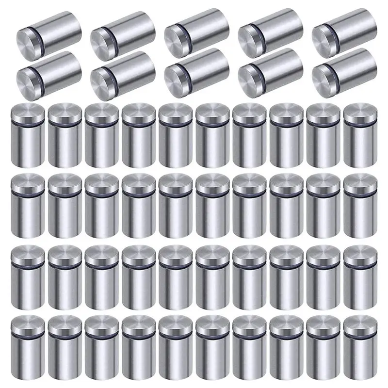 TFTP-100 Pack Sign Standoff Screws, Stainless Steel Standoff Screws Kit, Mounting Glass Hardware (1/3/4 Inch)