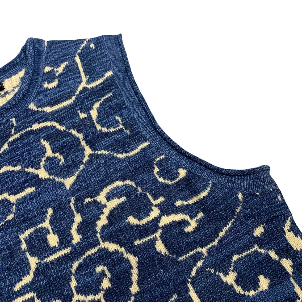Kapital Vintage Non Hirata Hiroshi Printed Sweater Knitted Vest Tang Pattern Sleeveless Totem Tank Top
