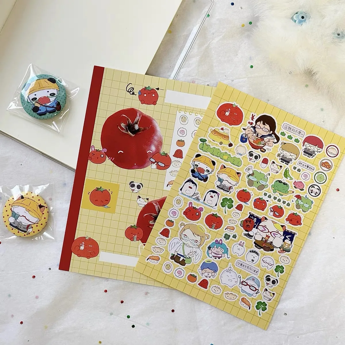 Cartoon delicious food design decorative dairy sticker