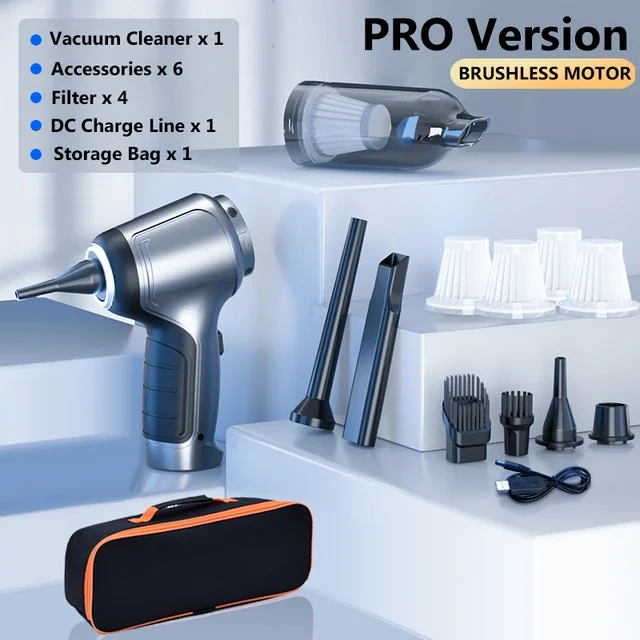 

95000PA Wireless Car Vacuum Cleaner Mini Cleaning Machine for Car Accessories Appliance Strong Suction Handheld Portable Mijia