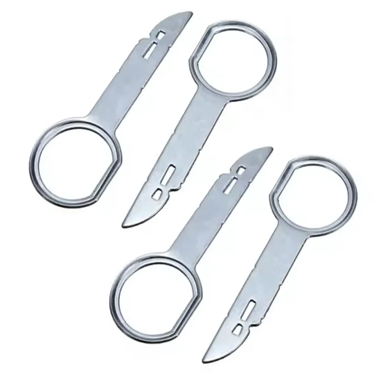 4pcs Car Radio CD Stereo Removal Needle Release Tool Disassembly Pin Repair Tool Extraction Key for Ford Benz image 3